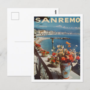 Sanremo Italien Vintage Berömd Travel Ställe Vykort