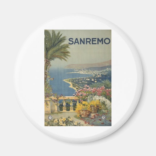 Sanremo poster 1920 magnet (Framsidan)