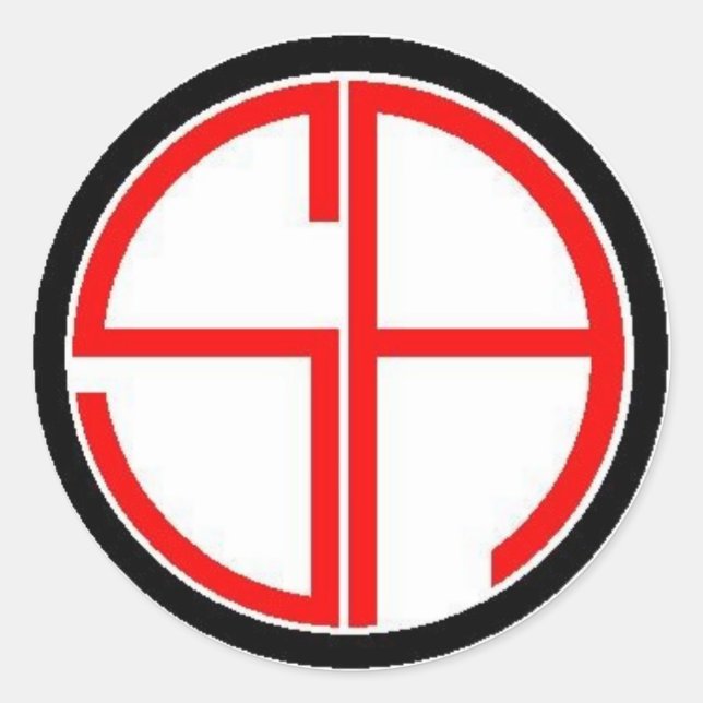 Sans Crosshairs Runt Klistermärke (Framsida)