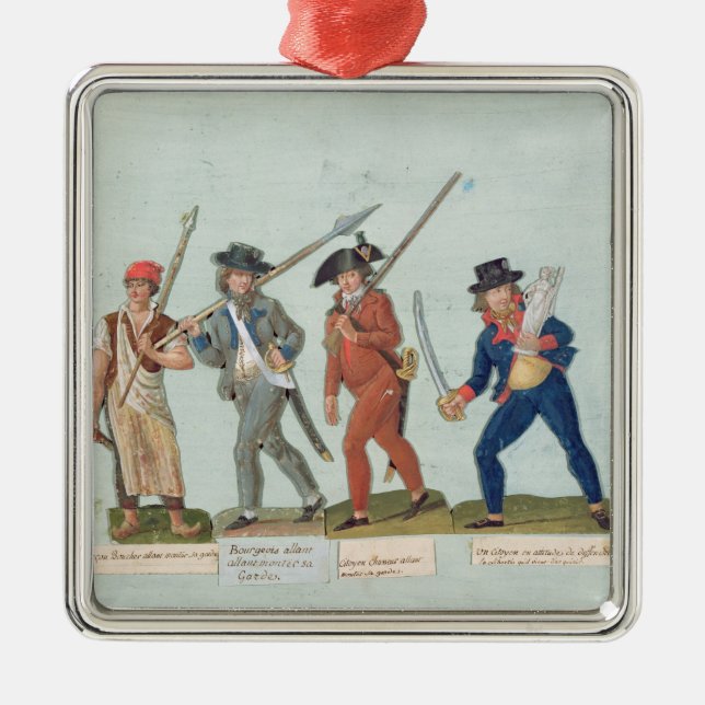 Sans Culotte att tända som är hans, leda i rör Julgransprydnad Metall (Framsidan)