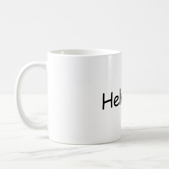 Sans den Helvetica muggen Kaffemugg (Vänster)