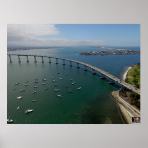 Sans Diego den Coronado fjärden överbryggar Poster