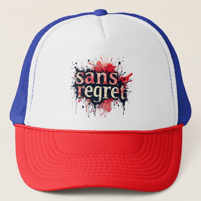 Sans Regret - Urban Stänk Art Quote Keps (Framsida)
