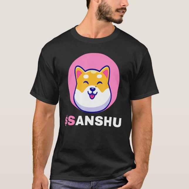 Sanshu Sanshu Inu Coin Cryptocurrency Crypto T Shirt (Framsida)