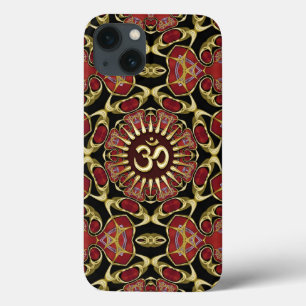 Sanskrit Om Guld + Red Baroque iPad Air Case
