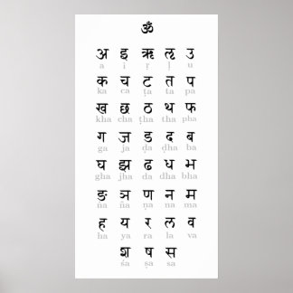 Sanskrit Poster utskrift, Värde Poster Pappert (pr