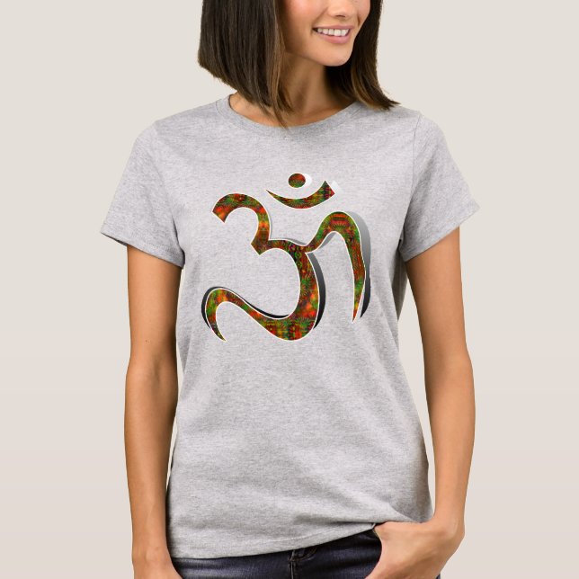 Sanskrit Yoga OM-tecken Shirt Tee (Framsida)