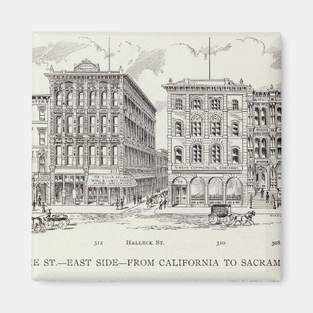 Sansome Öster side California och Sacramento Magnet (Framsidan)