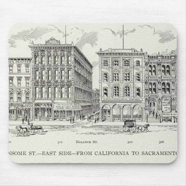 Sansome Öster side California och Sacramento Musmatta (Framsidan)