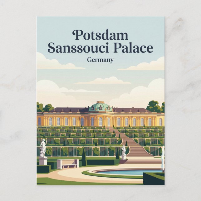Sanssouci slott, Sanssouci Park Tyskland Vykort (Framsida)