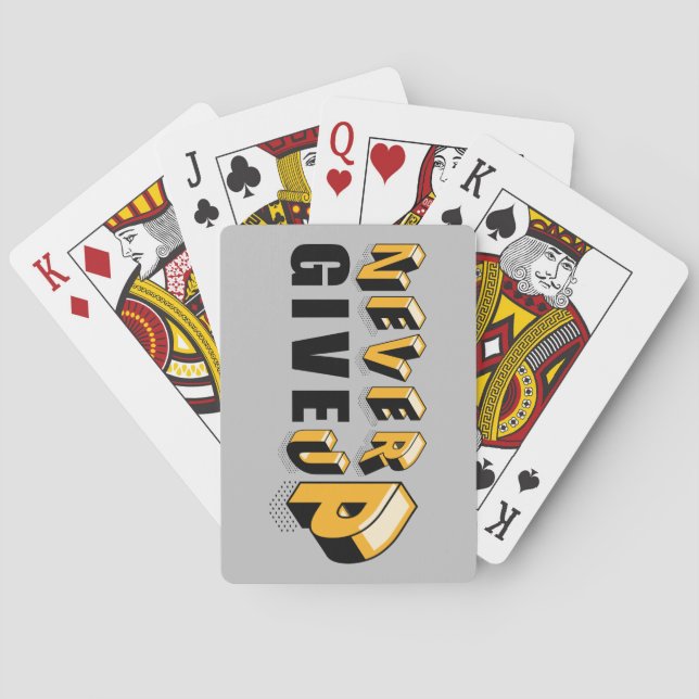 Sant, aldrig Ge uppåt, 3-dimensionell Casinokort (Baksidan)