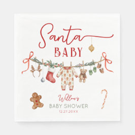 Sant Baby Clothesline Baby Shower Napkins Pappersservett