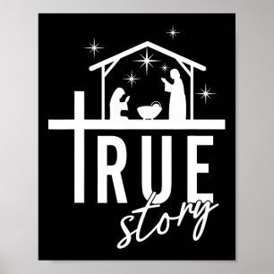 Sant berättelse om Jesus födelsejuls nativitetscen Poster