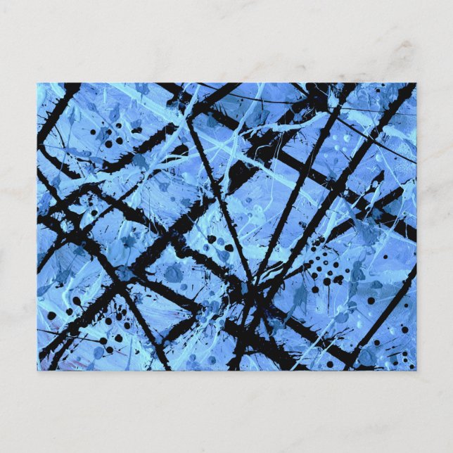 SANT BLUE (abstraktens konst design) ~ Vykort (Framsida)