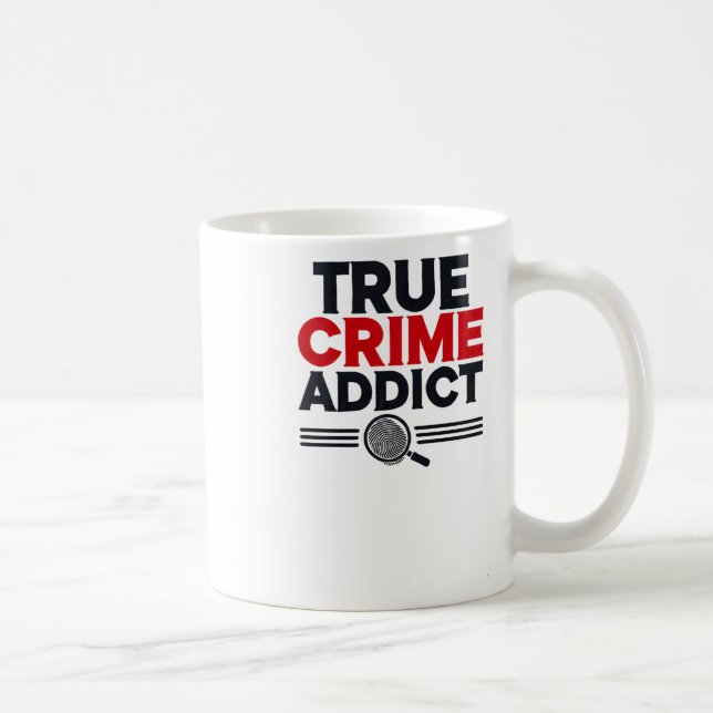 Sant Crime Addict Sticker Kaffemugg (Höger)