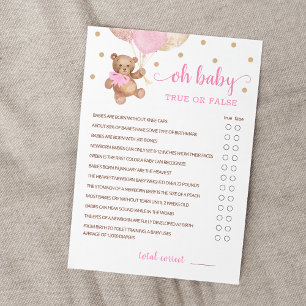 Sant eller falskt - babyvykort för Party Inbjudningar