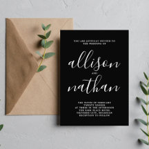 Sant enkelhet 1 Svart minimalistisk Bröllop