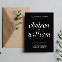 Sant enkelhet 2 Svart enkel, minimalistisk Bröllop