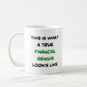 sant finansiellt geni kaffemugg