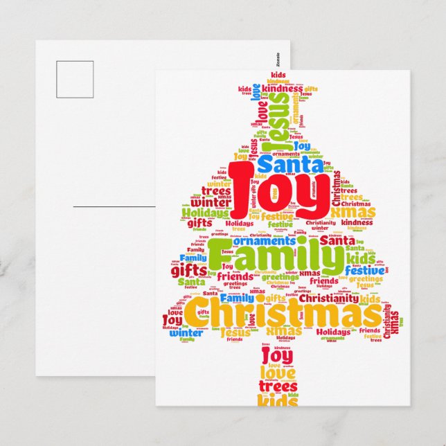 Sant Jul, Julgran-kort Helg Vykort (Fram/baksida)