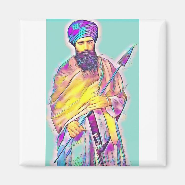 Sant Jurnail Singh Bhindranwale Magnet (Framsidan)
