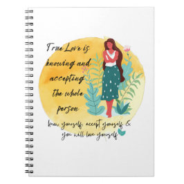 Sant Kärlek är att Känna och Acceptera - Älska dig Anteckningsbok