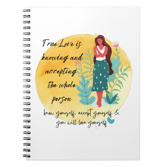 Sant Kärlek är att Känna och Acceptera - Älska dig Anteckningsbok (Framsidan)