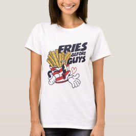 Sant kärlek kommer med pommes frites t shirt