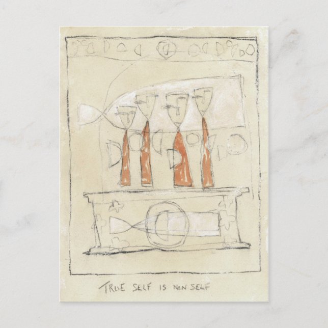 Sant själv är inte sig själv vykort (Framsida)