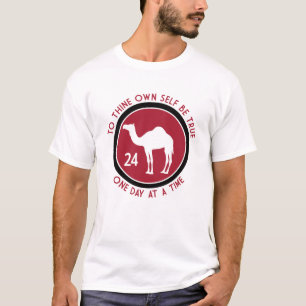 Sant själv - rött och svart Logotyp T Shirt