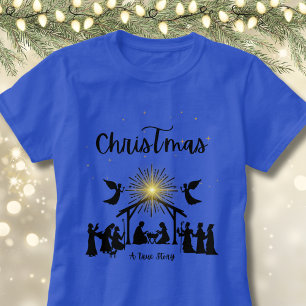 Sant Story Christian Jul Nativitet Jesus T Shirt