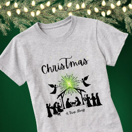 Sant Story Christian Jul Nativitet Jesus T Shirt