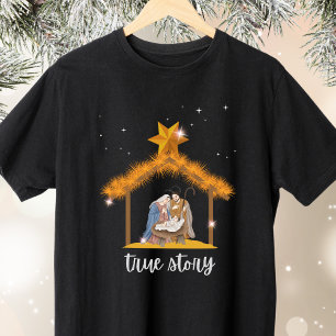 Sant Story Christian Jul Nativitet Jesus T Shirt