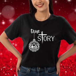 Sant Story Christian Jul Nativitet Jesus T Shirt