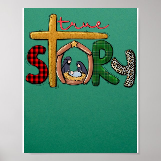 Sant story jul Manger Ntivity Scene Buffalo Poster (Framsidan)