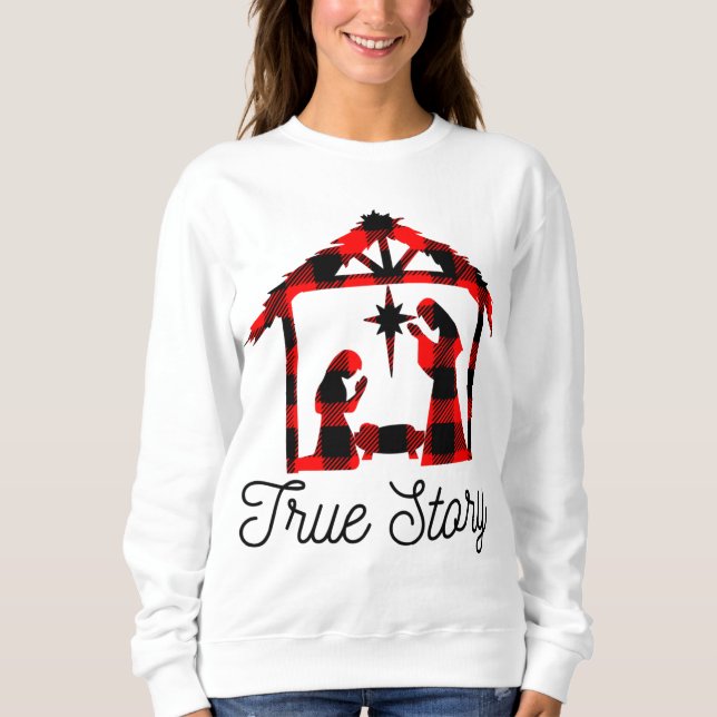 Sant story jul Manger Ntivity Scene Buffalo T Shirt (Framsida)