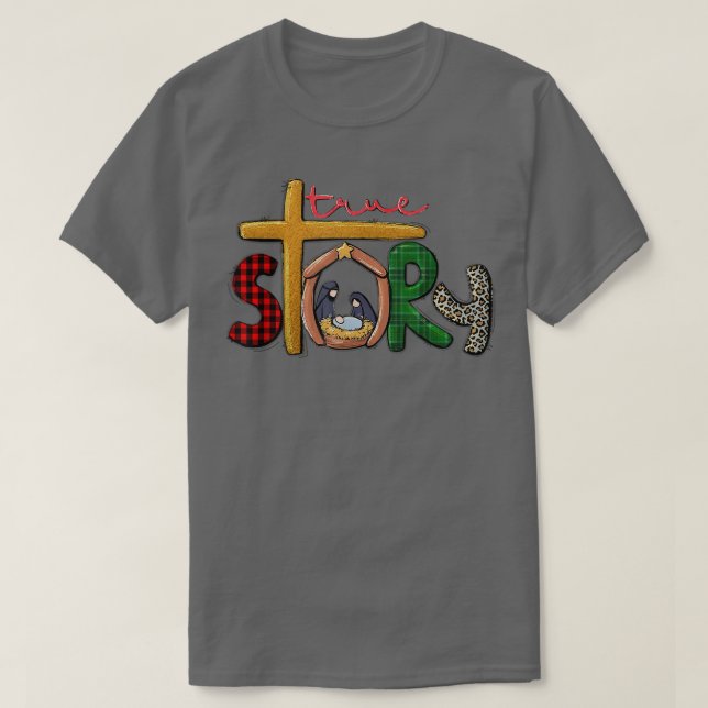 Sant story jul Manger Ntivity Scene Buffalo T Shirt (Design framsida)