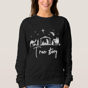 Sant story Ntivity jul Baby Jesus Manger Ca T Shirt