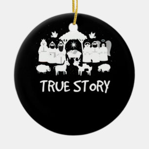 Sant story Ntivity jul Baby Jesus Manger Julgransprydnad Keramik