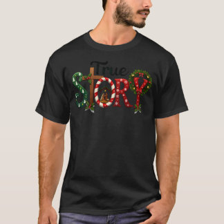 Sant story Ntivity Scene jul Jesus Christia T Shirt