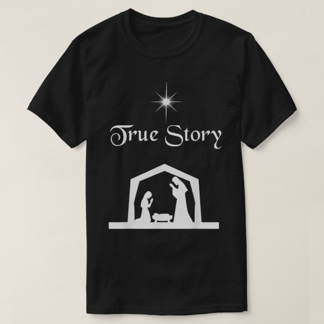 Sant story Ntivity Shirt jul Birth of Jesus T Shirt (Design framsida)