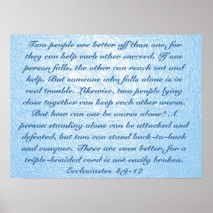 Sant vän, bible verse Ecclesiastes 4:9-12 Poster