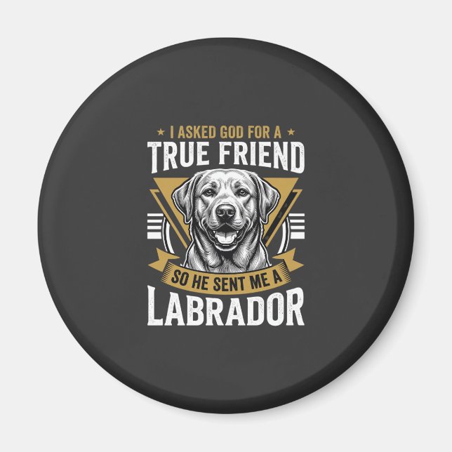 Sant vän labrador hund magnet (Framsidan)