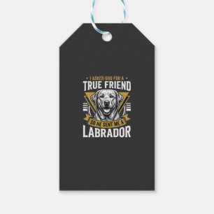 Sant vän labrador hund presentetikett