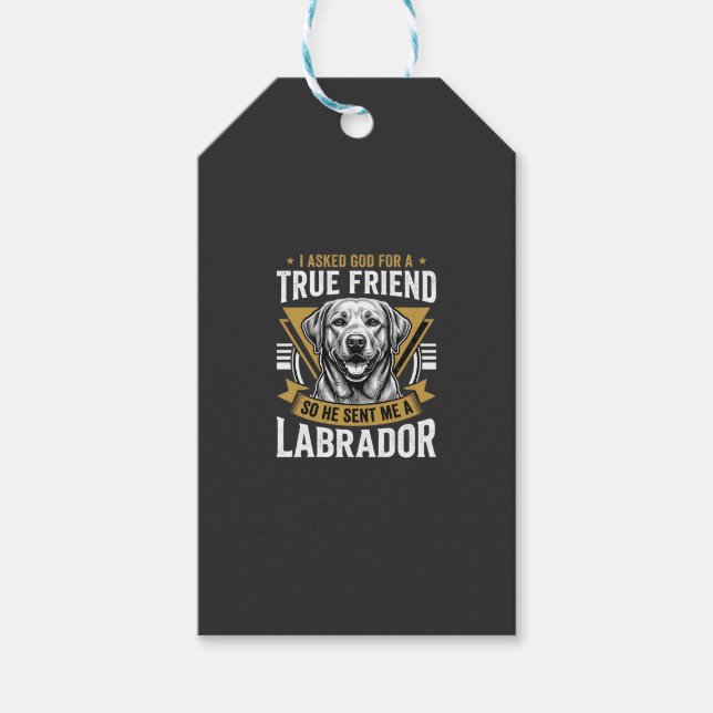 Sant vän labrador hund presentetikett (Framsidan)