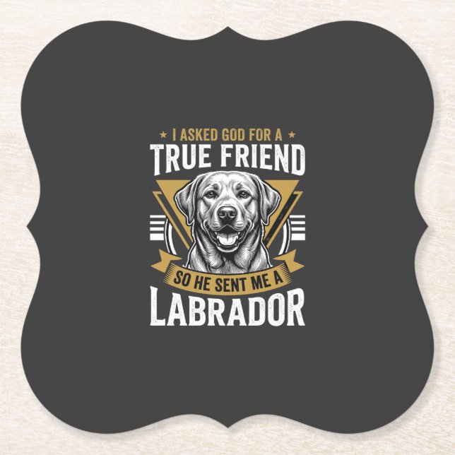 Sant vän labrador hund underlägg papper (Framsida)
