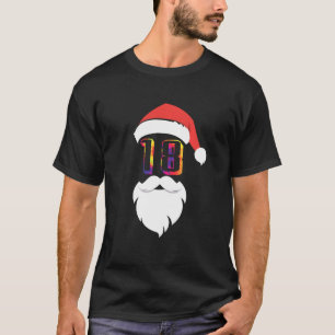 Santa 18 Years Old Tie Dye 18 Birthday Christma T Shirt