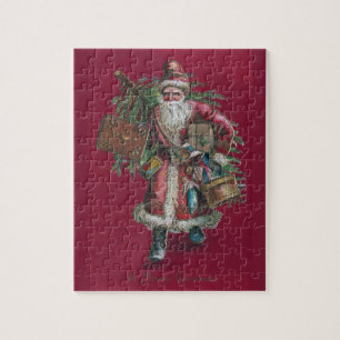 Santa 1910 med träd och leksaker pussel