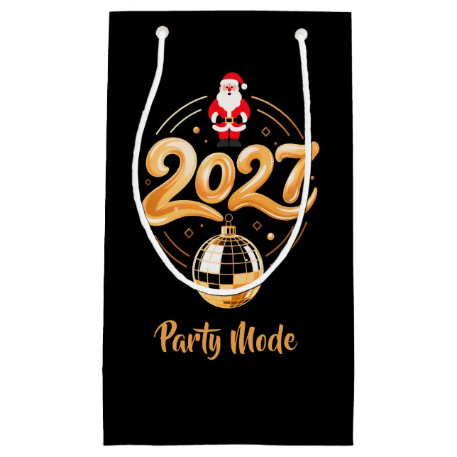 Santa 2027 Party Mode Guld Disco Jul (Framsidan)