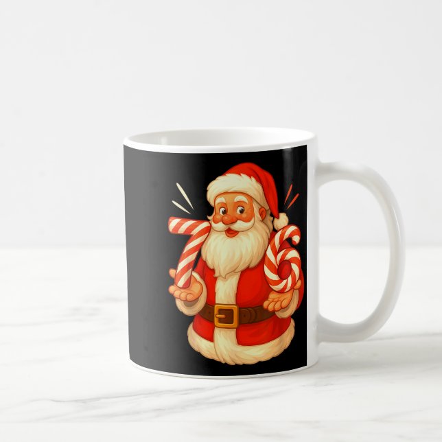 Santa 67 Candy Cane Six Seven Santa Claus Funny Ch Kaffemugg (Höger)